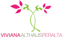 Logo con flores de Viviana Althaus Peralta, terapeuta de terapia corporal integrativa en Sant Celoni