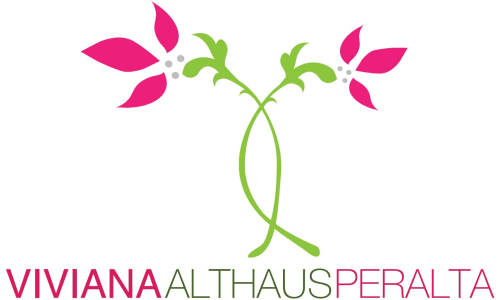 Logo con flores de Viviana Althaus Peralta, terapeuta de terapia corporal integrativa en Sant Celoni